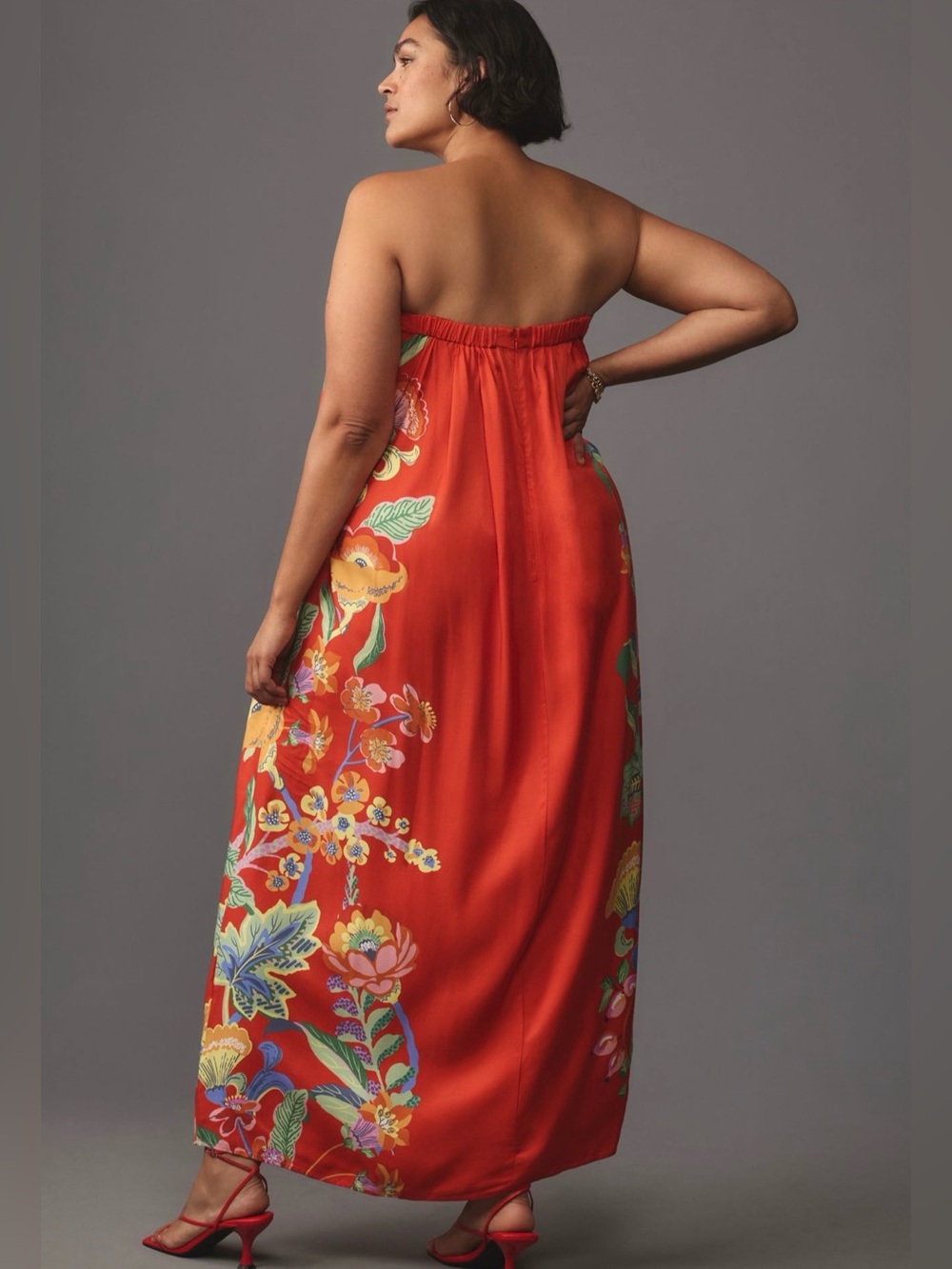 Anthropologie Pleated Column Midi Dress - Picture 6 of 13